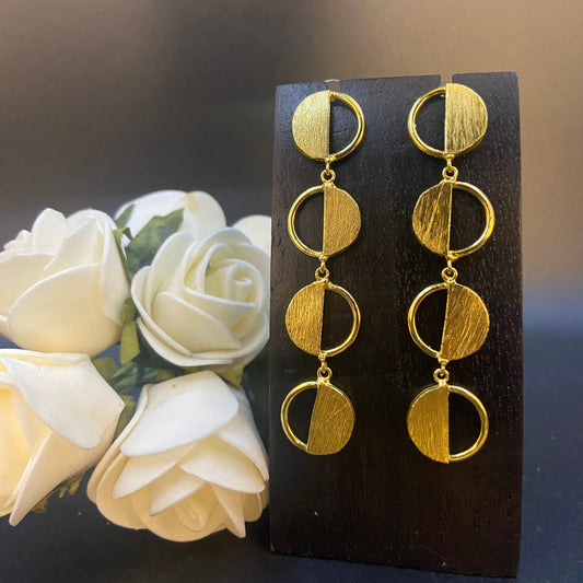 DISK-Ohrringe mit 18-karätigem Gold überzogen