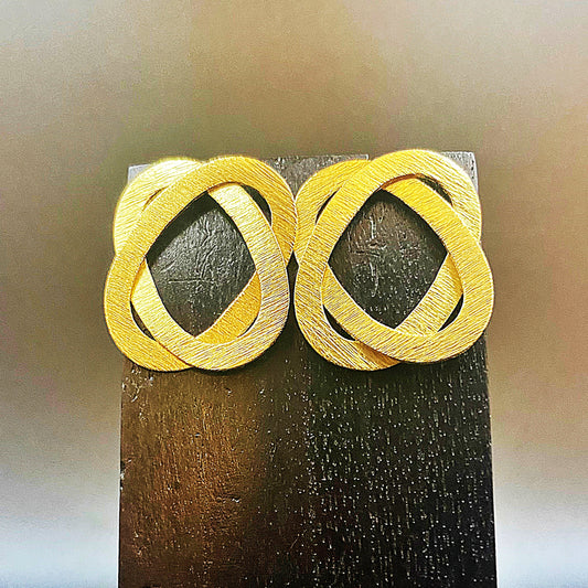 DISK-Ohrringe mit 18-karätigem Gold überzogen