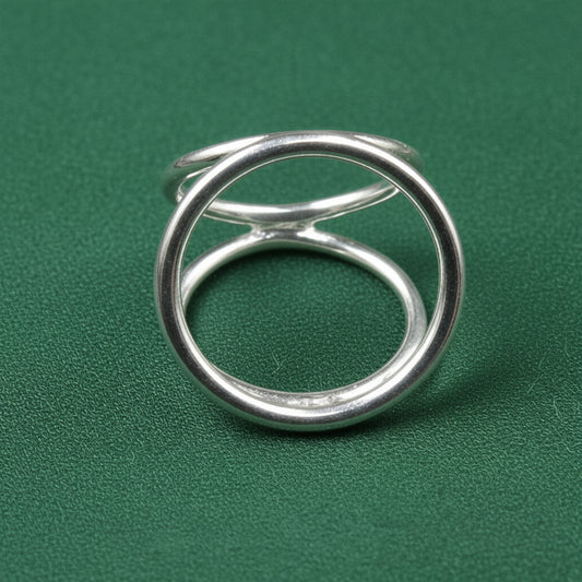 ANILLO PASADOR bañado en plata - Diseño con carácter