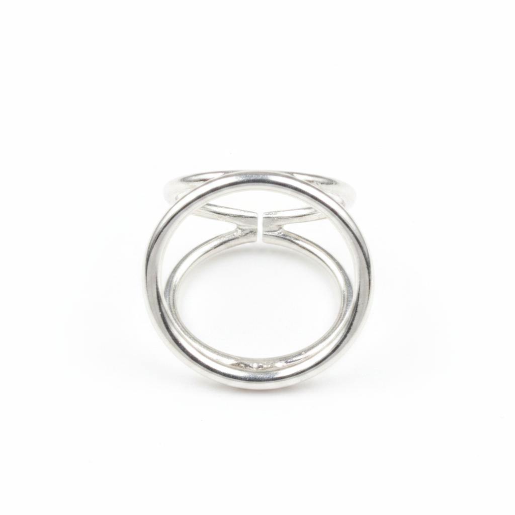 ANILLO PASADOR bañado en plata - Diseño con carácter