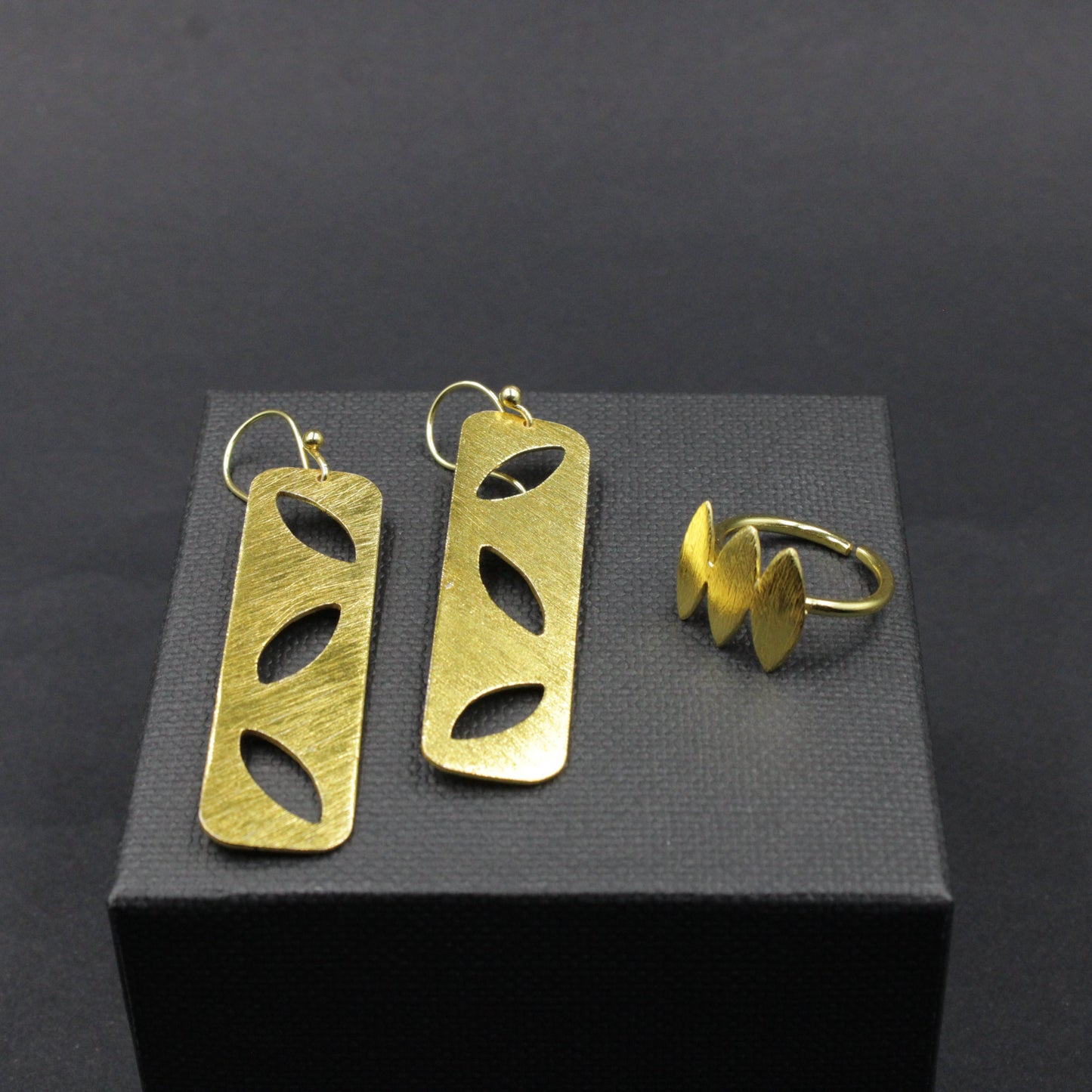 BOWIE earrings plated in 18kt gold