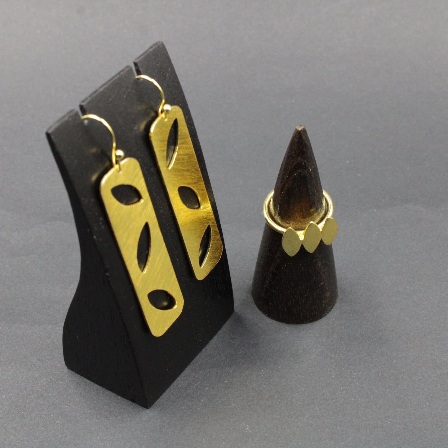 BOWIE earrings plated in 18kt gold