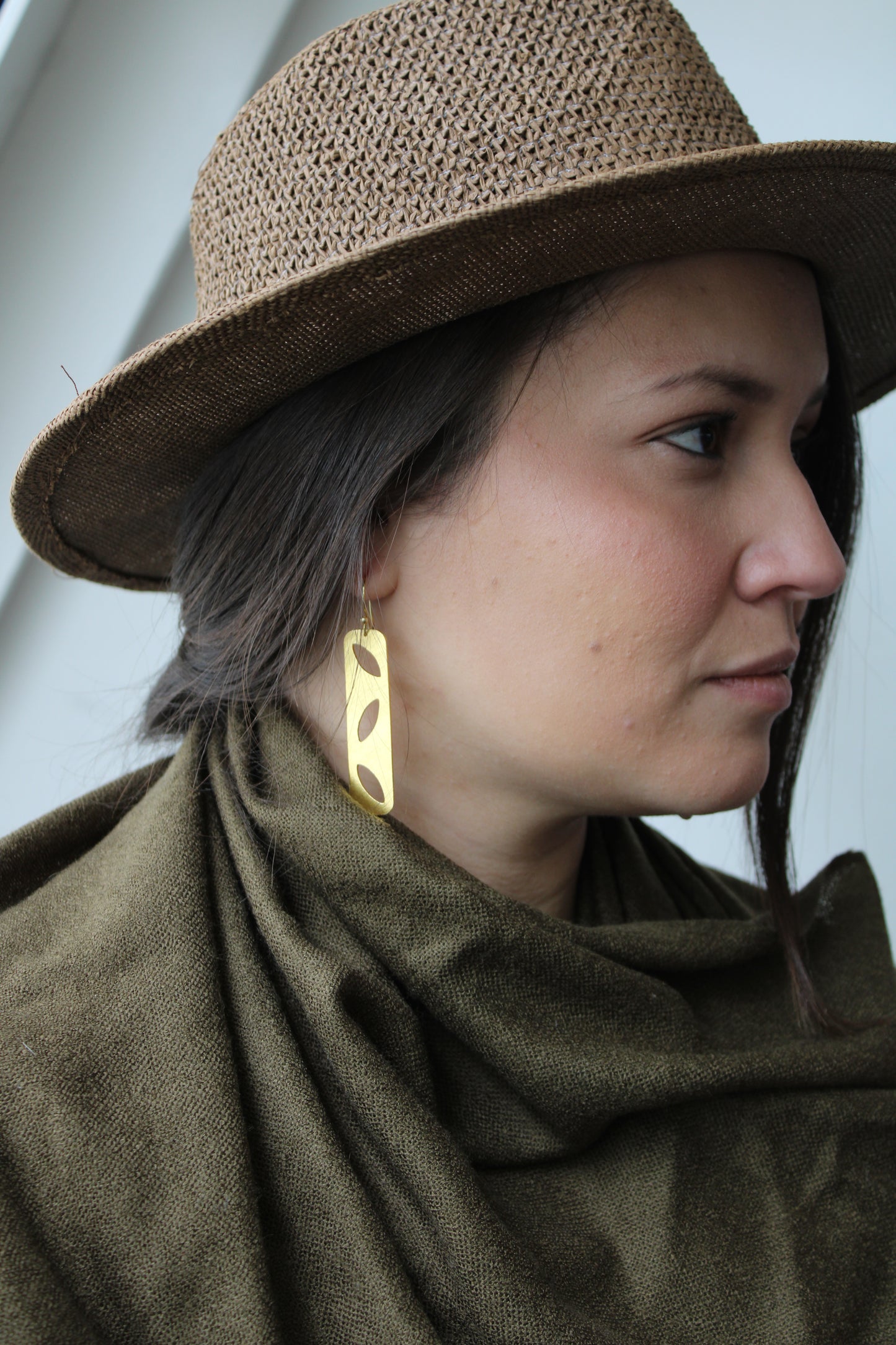 BOWIE earrings plated in 18kt gold