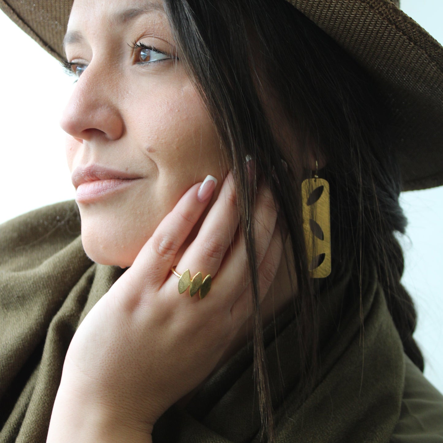 BOWIE earrings plated in 18kt gold