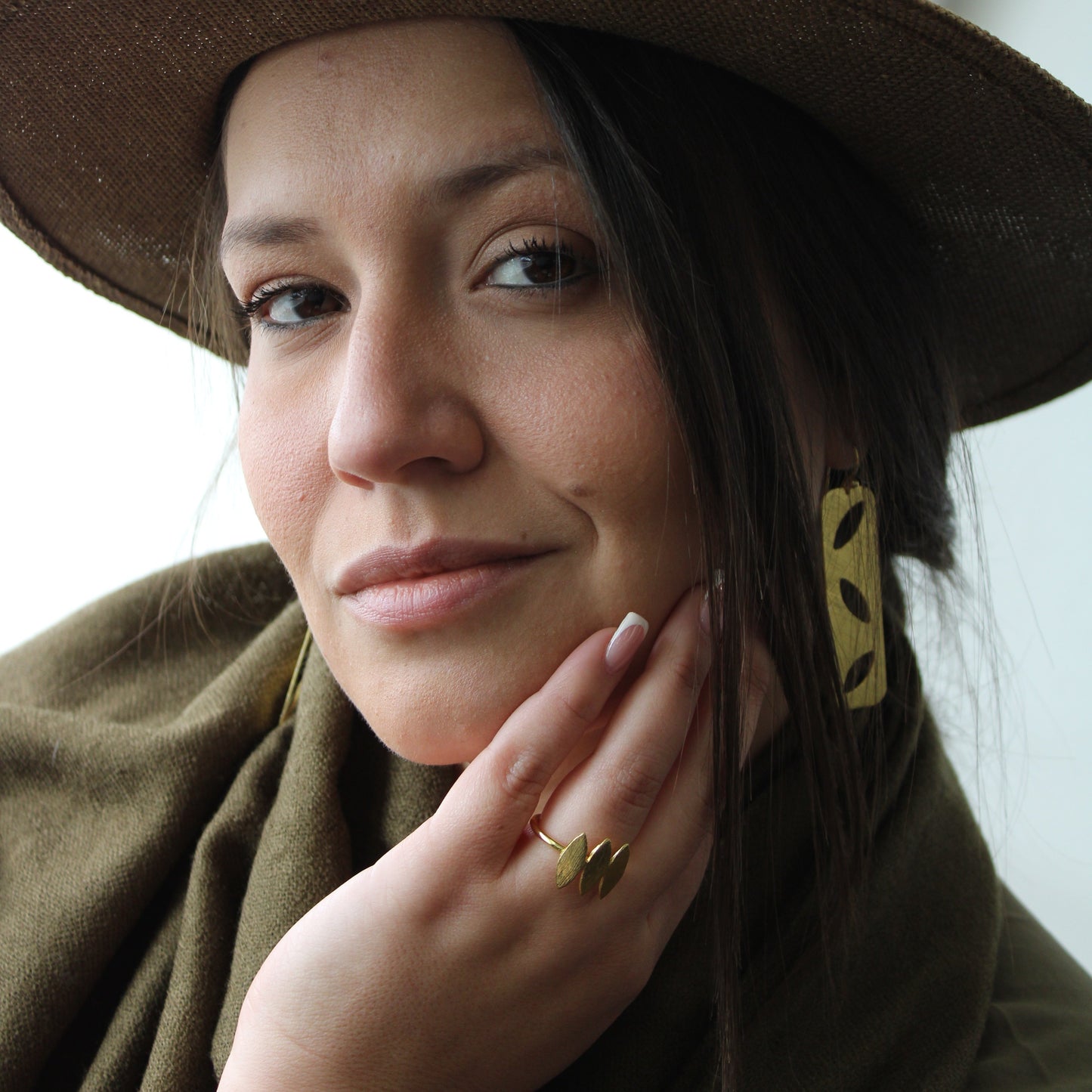BOWIE earrings plated in 18kt gold