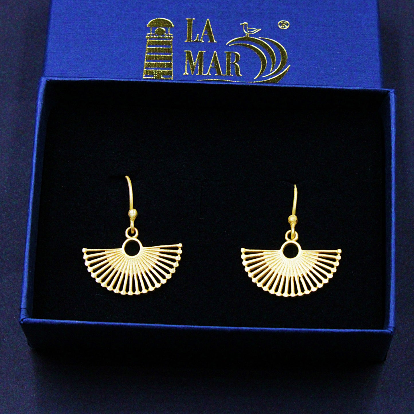 Designer-Ohrringe ROULETTE, vergoldet mit 18 kt Gold