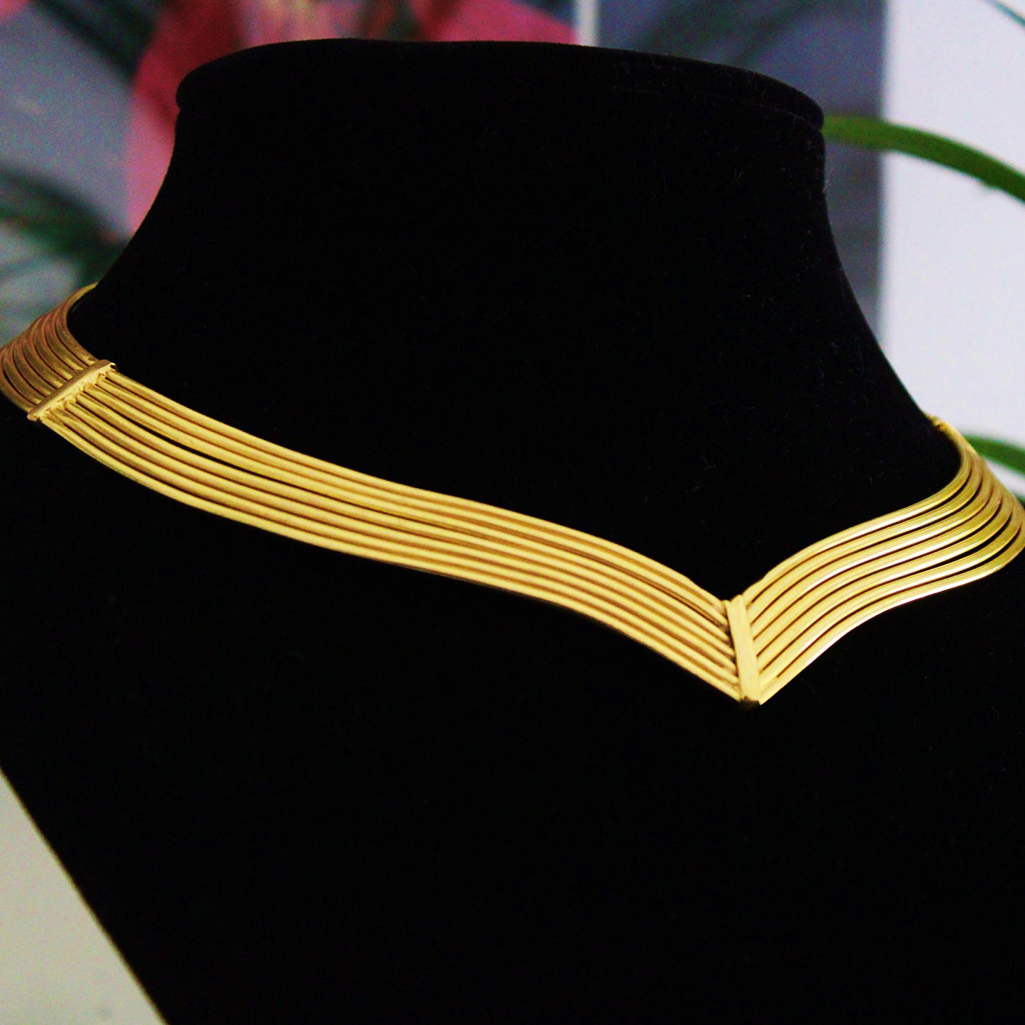 VALQUIRIA choker plated in 18kt gold