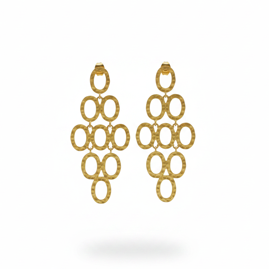 Pendientes KLIMT bañados en oro