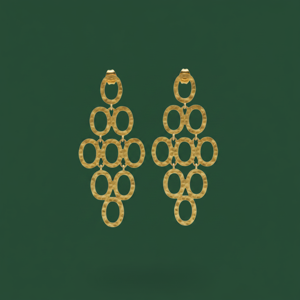 Pendientes KLIMT bañados en oro