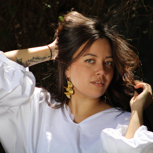 BOWIE-Ohrringe mit 18-karätigem Gold überzogen