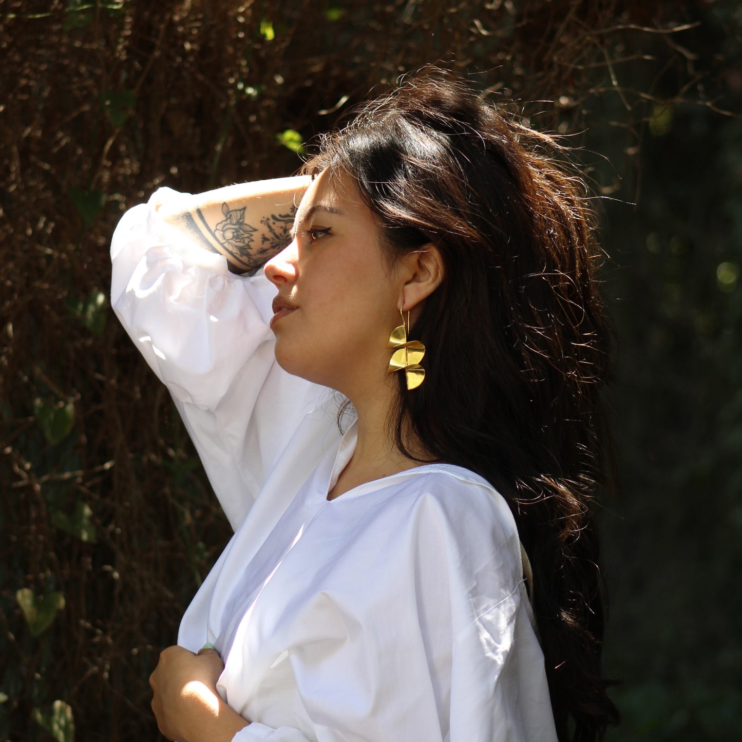 BOWIE earrings plated in 18kt gold