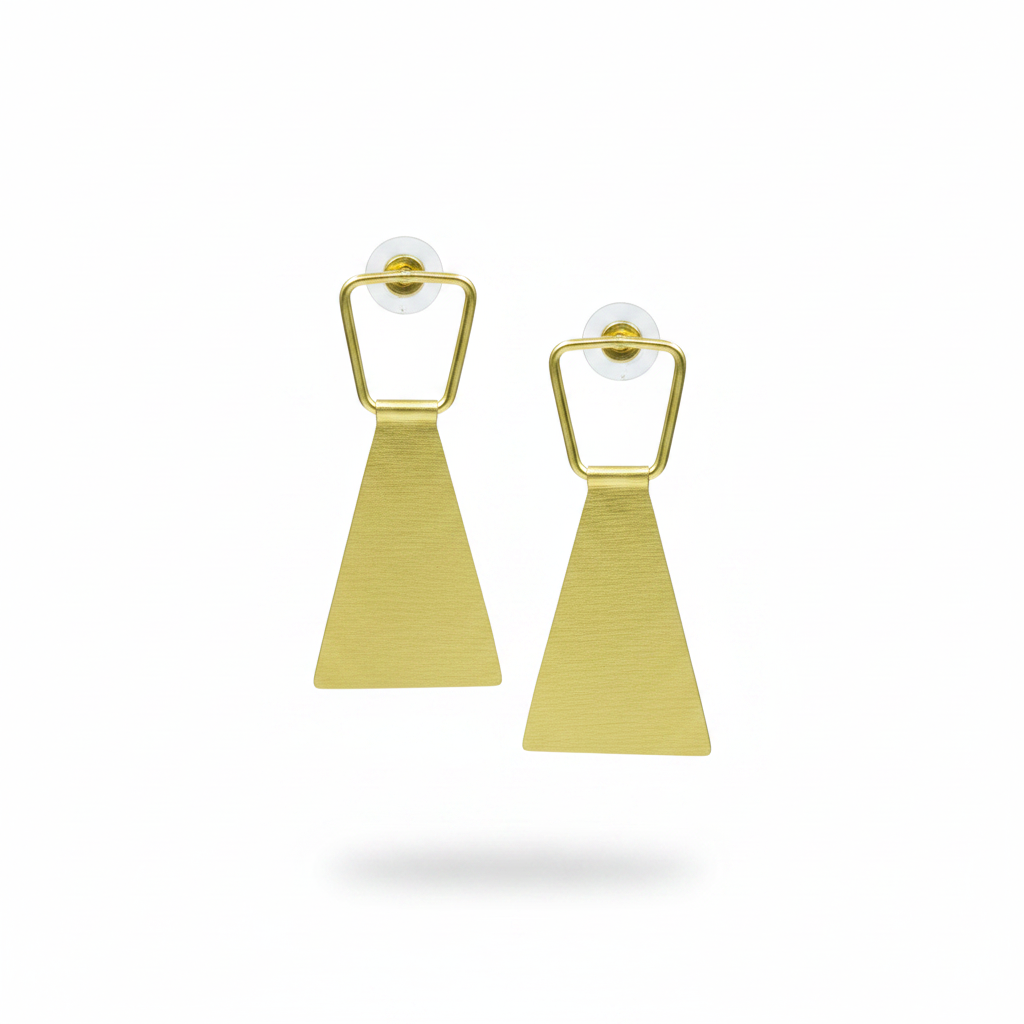 Pendientes TRAPECIO bañados en oro