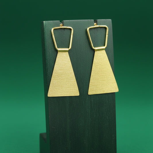 Pendientes TRAPECIO bañados en oro