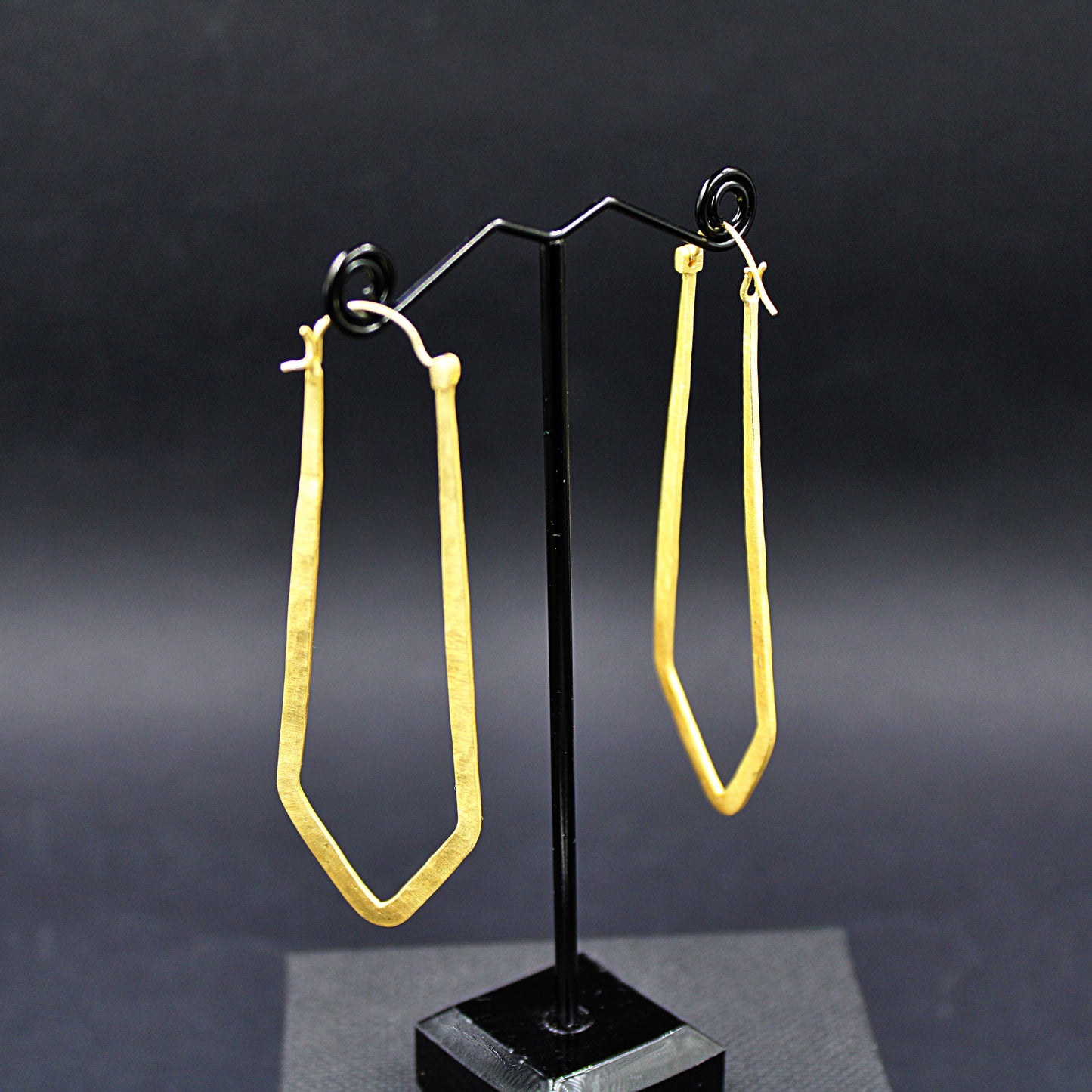 Designer-CLOCHE-Ohrringe, vergoldet mit 18 kt Gold