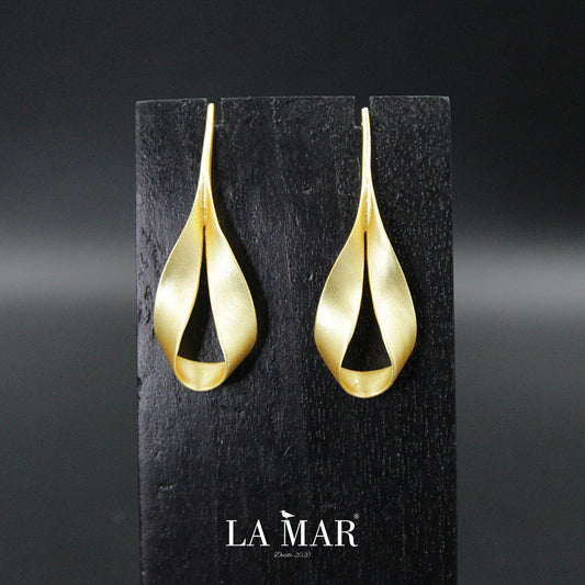 BOWIE-Ohrringe mit 18-karätigem Gold überzogen