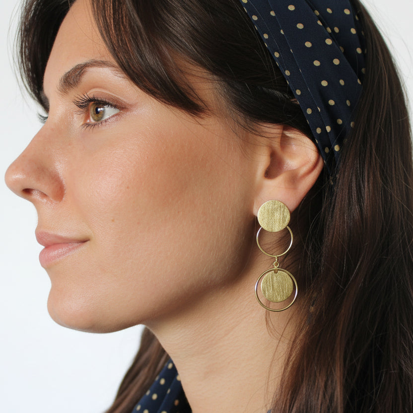 Pendientes VIGATTA bañados en oro - Diseño con carácter