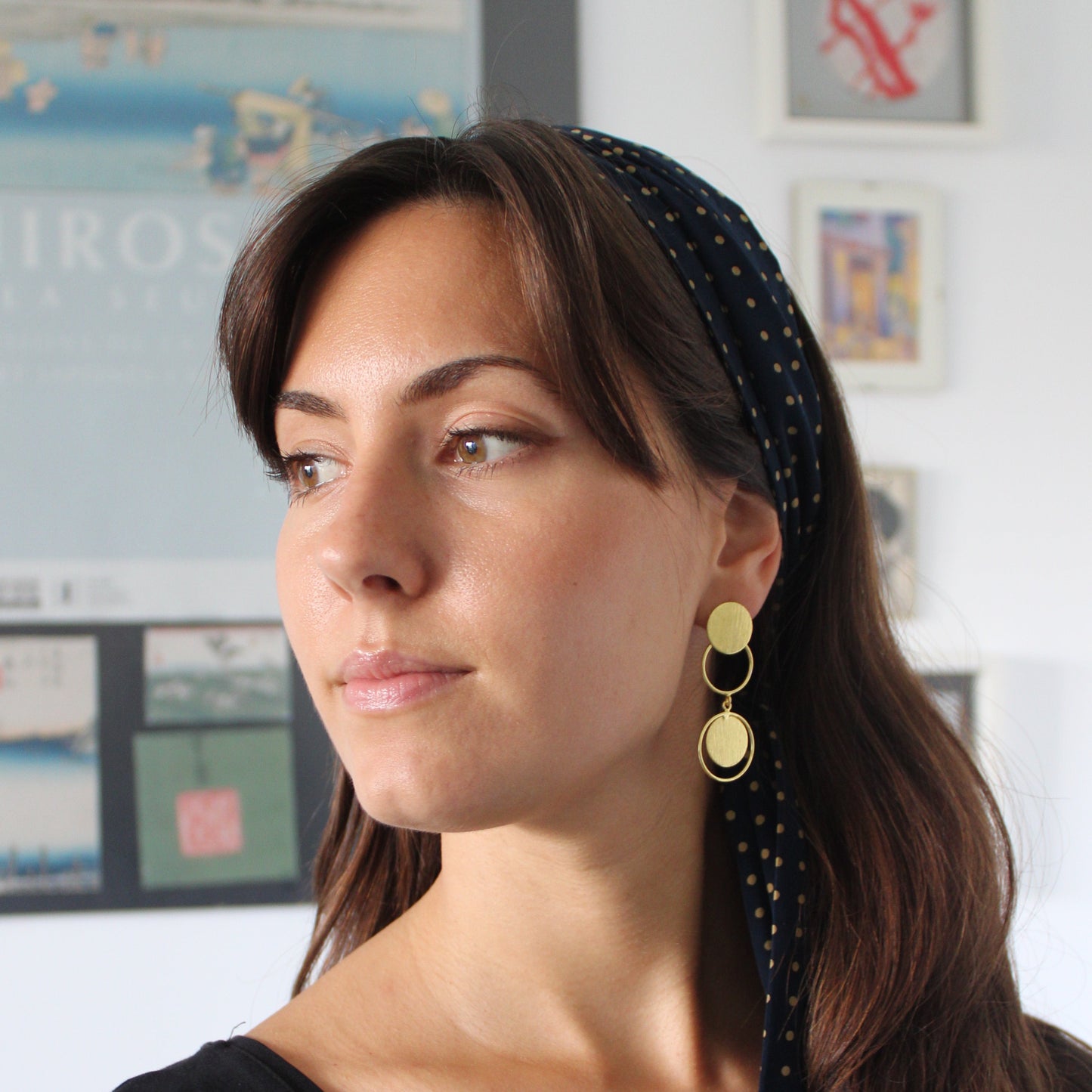 Pendientes VIGATTA bañados en oro - Diseño con carácter