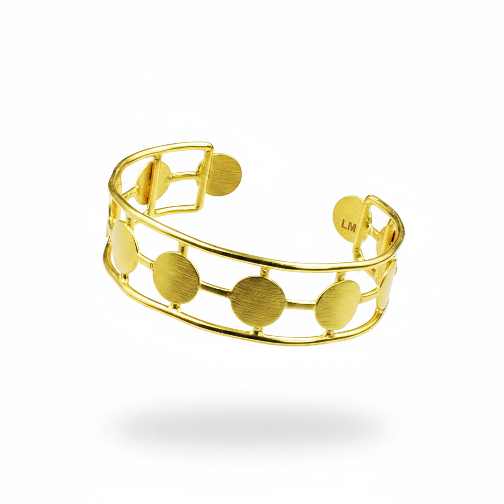 Brazalete GANTE bañado en oro - Diseño con carácter