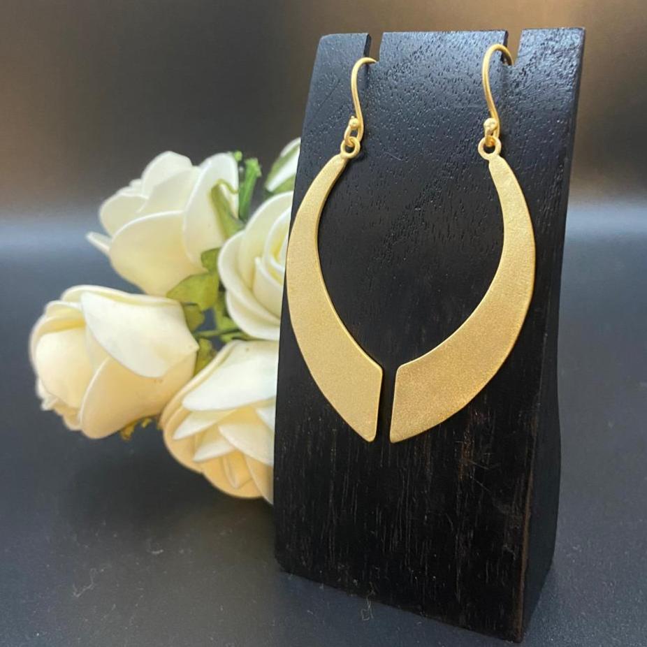 BOWIE earrings plated in 18kt gold