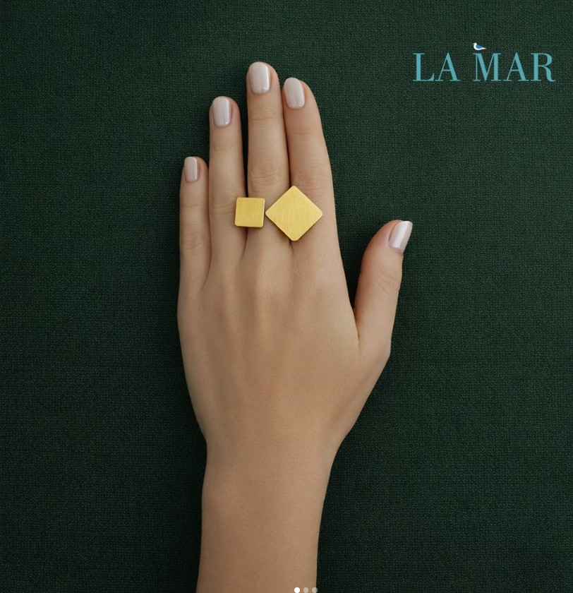 Gold plated POKER ring