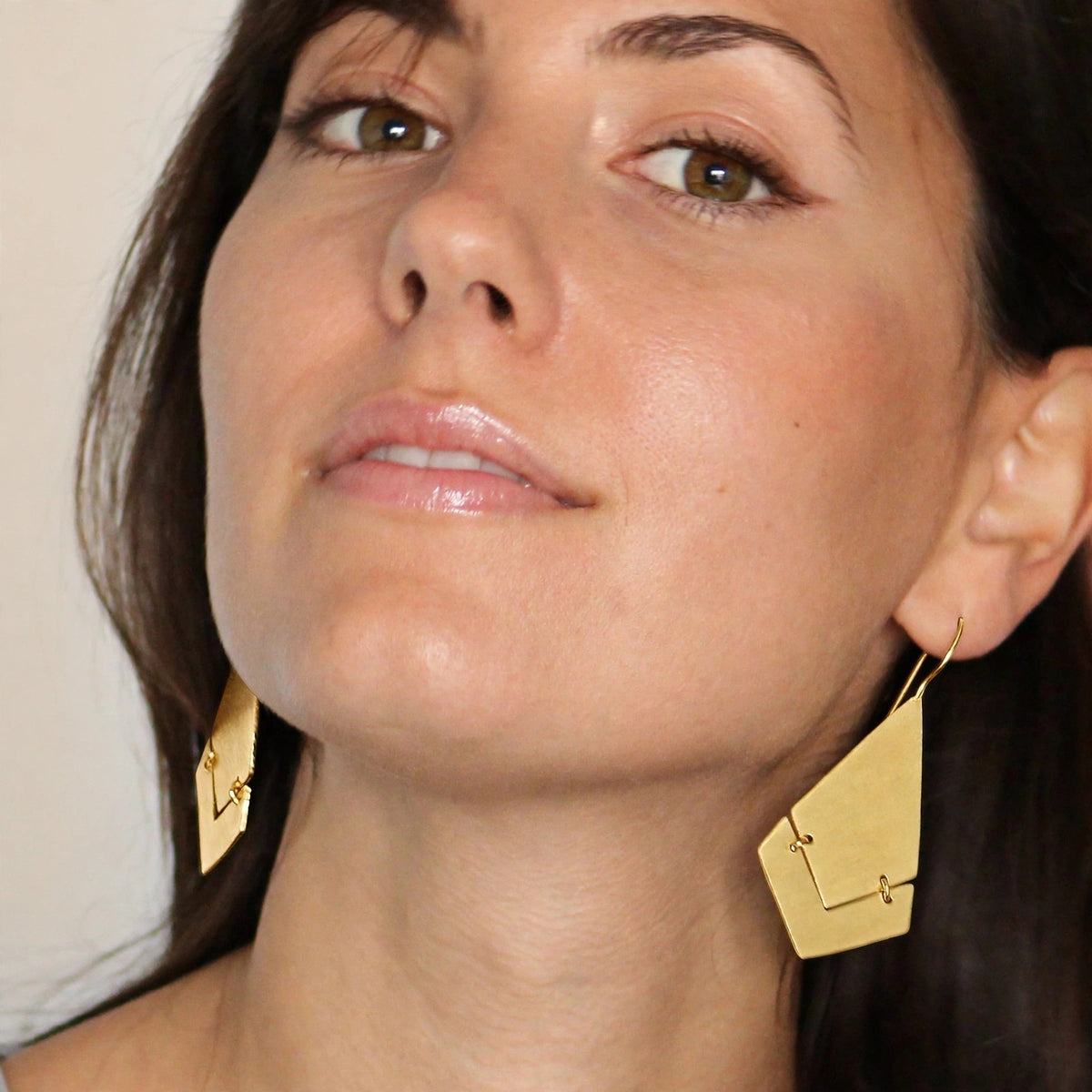 DISK earrings plated in 18kt gold