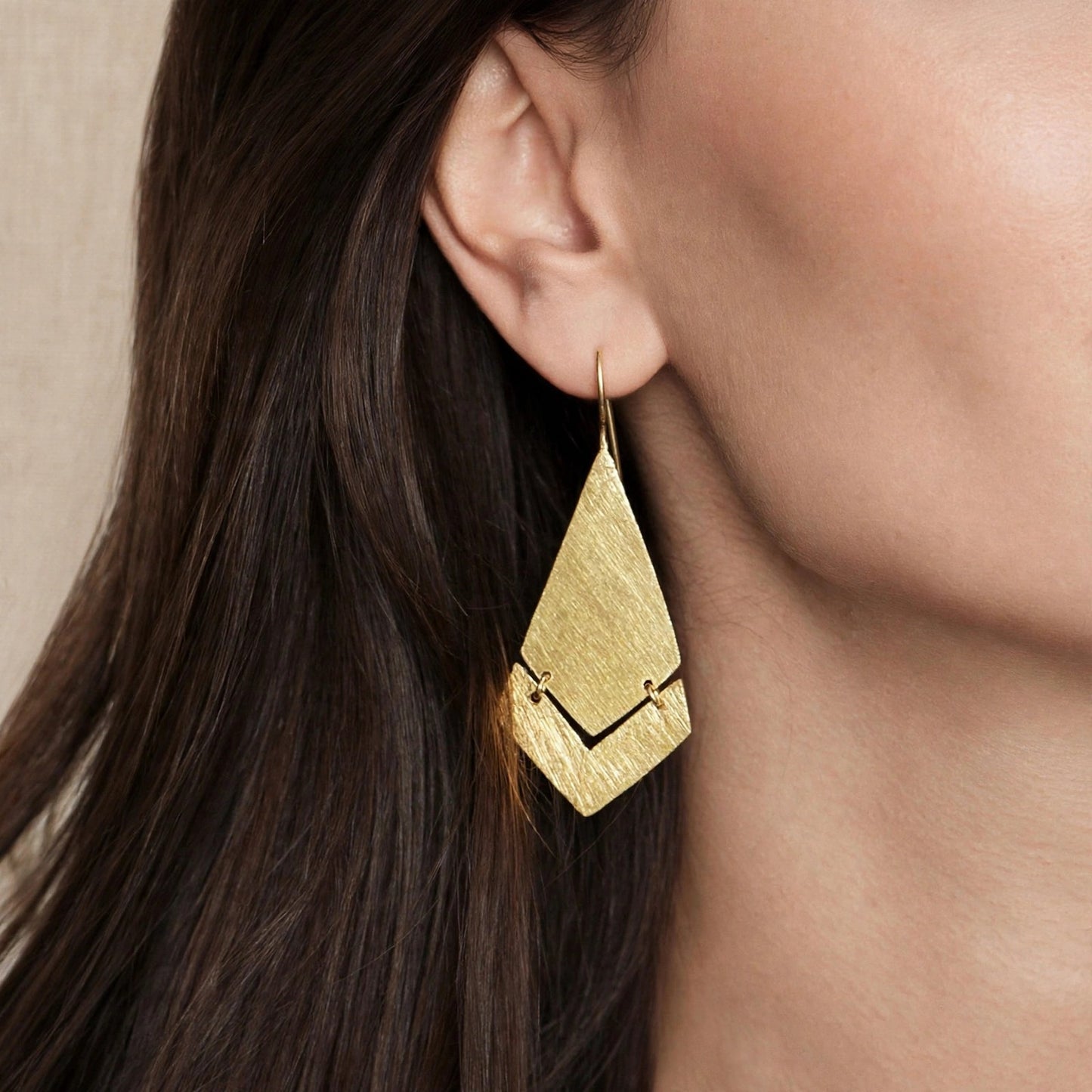 DISK earrings plated in 18kt gold