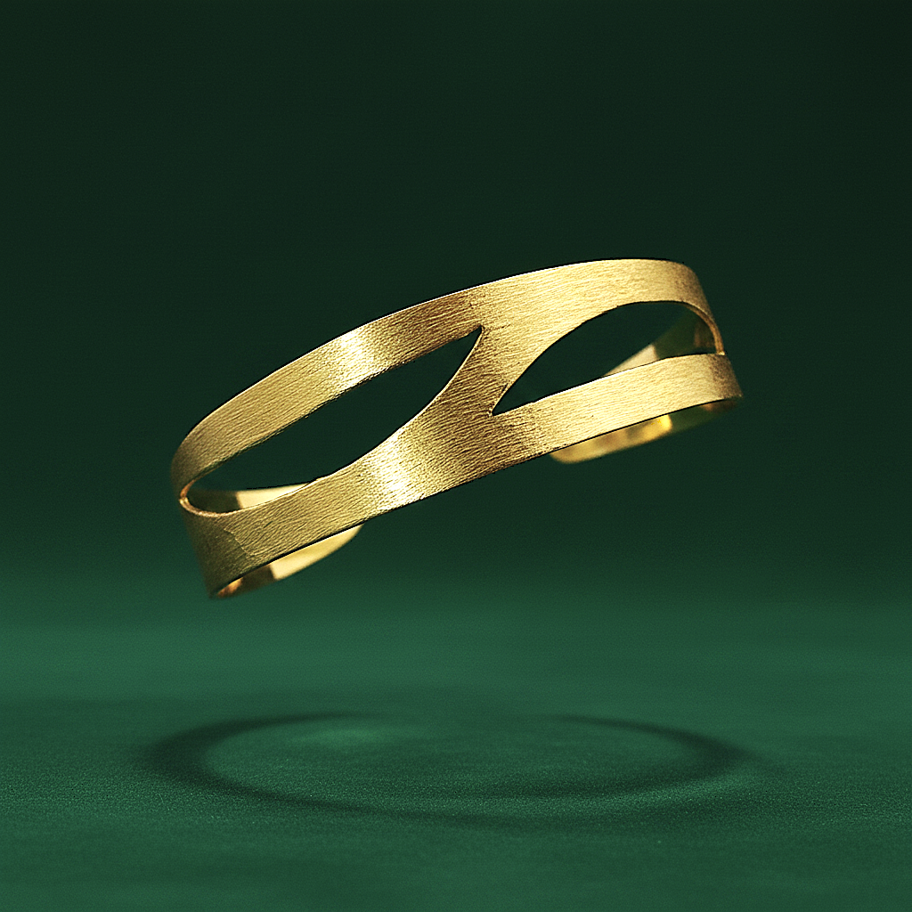 Brazalete AURA bañada en oro - Diseño con carácter