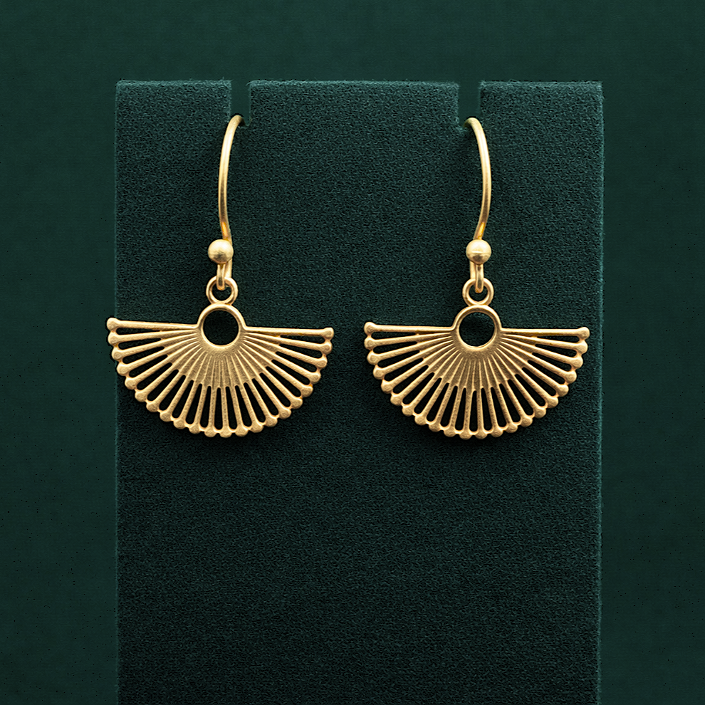 Designer-Ohrringe ROULETTE, vergoldet mit 18 kt Gold