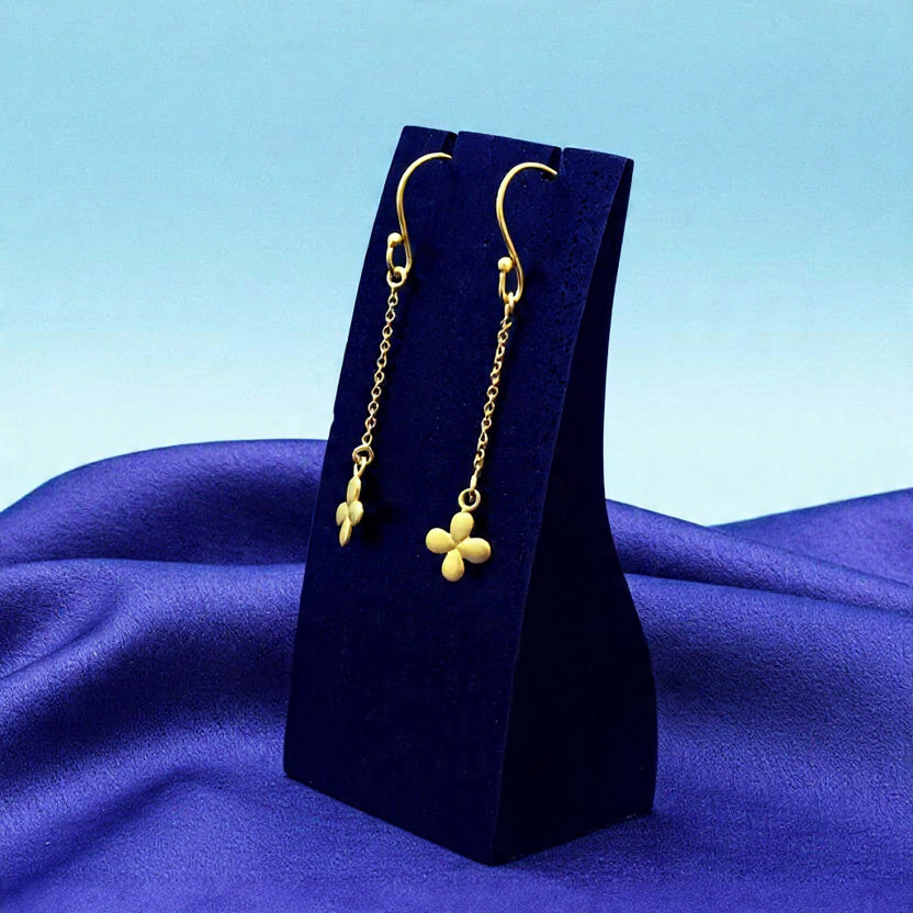 Pendientes FLOR con flor bañados en oro