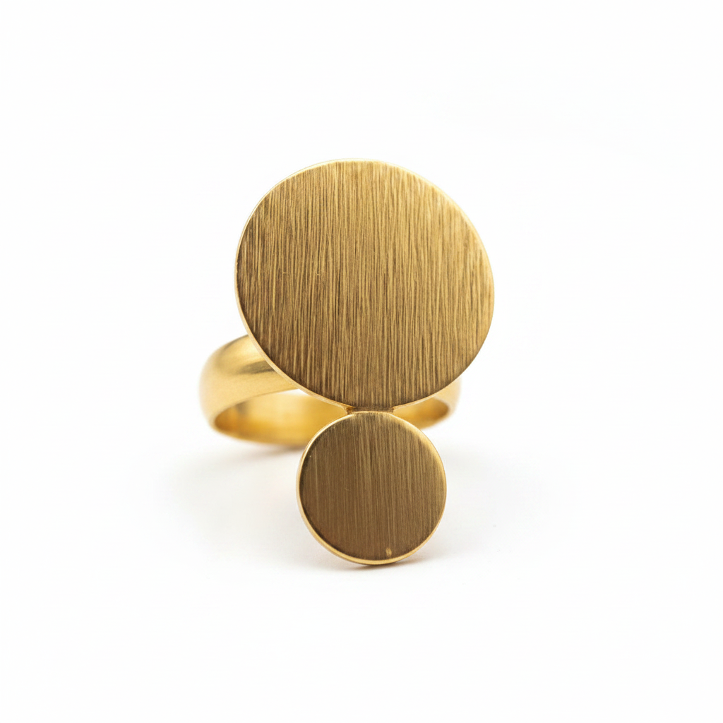 Anillo JÚPITER bañados en oro - Diseño con carácter