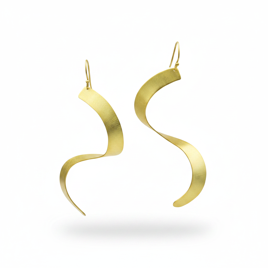 CINEMA earrings plated in 18kt gold