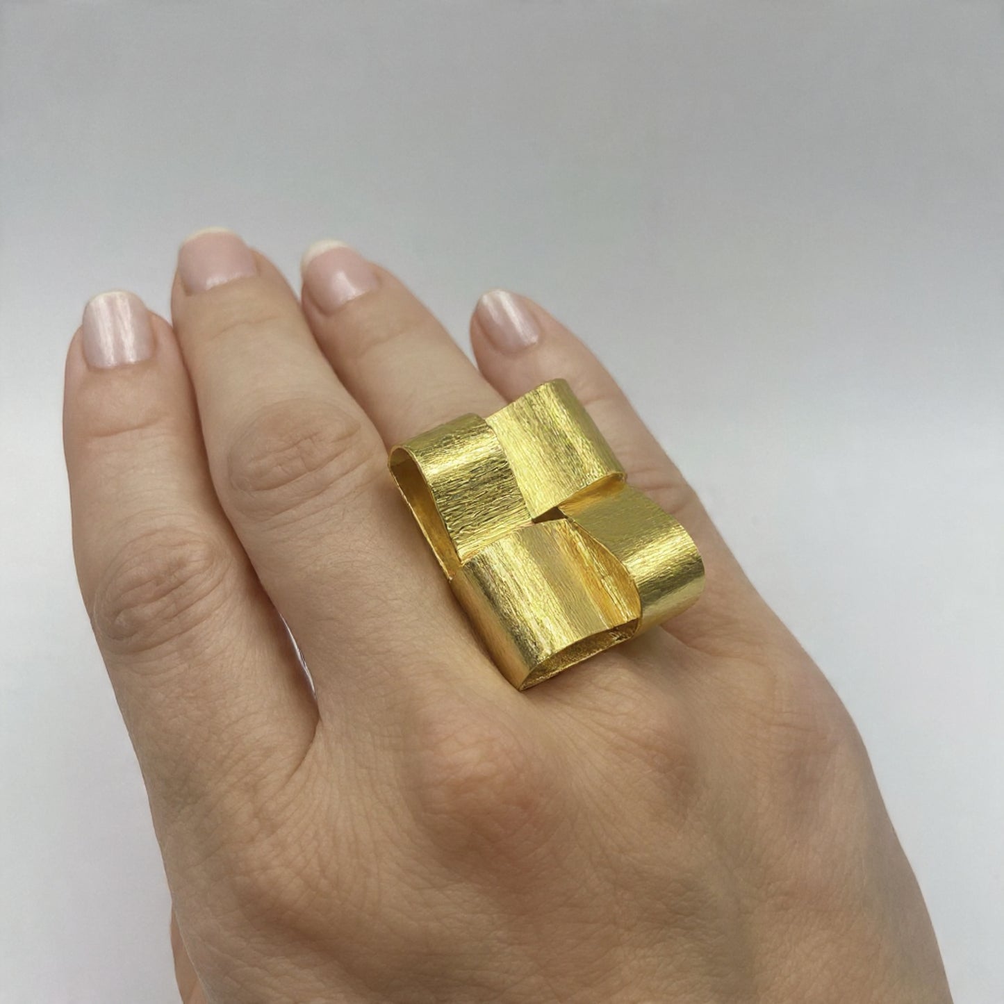 Anillo QUART bañados en oro - Diseño con carácter