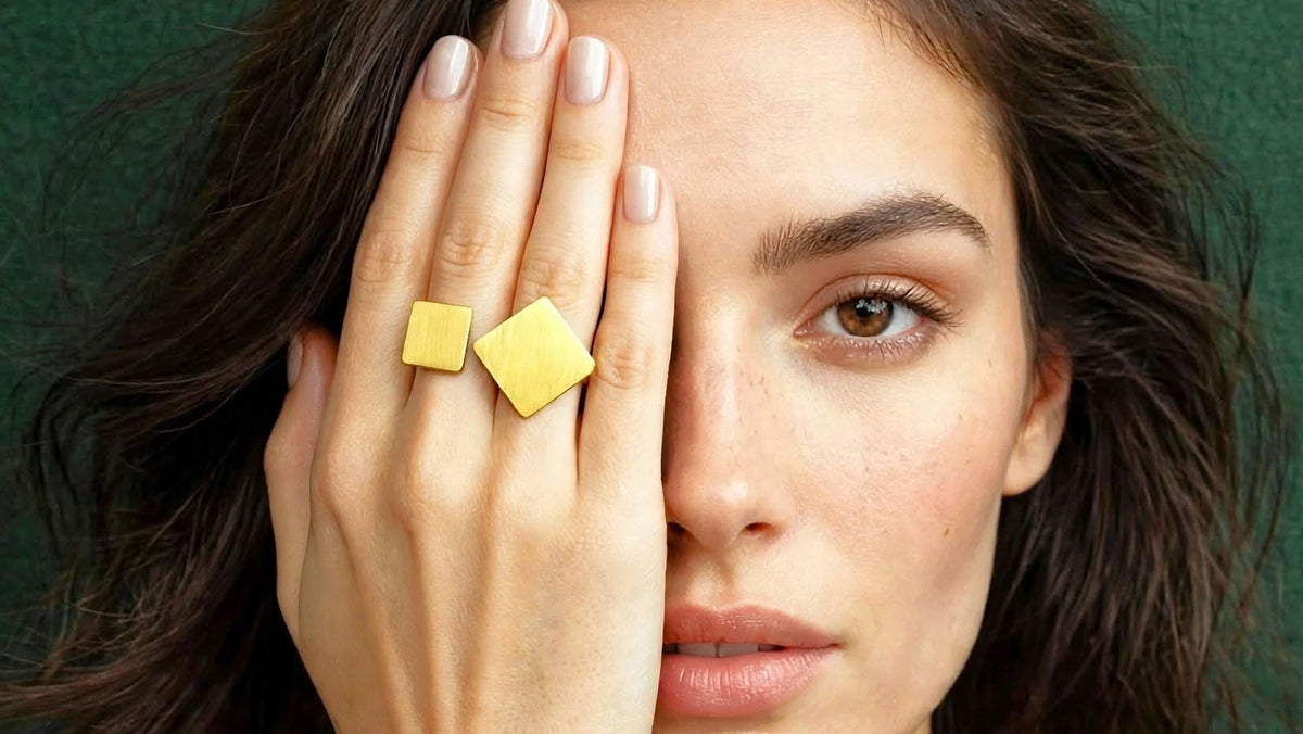 Gold plated POKER ring